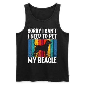 Kann Nicht Ich Muss Meinen Beagle Streicheln Hund - Männer Premium Bio Tank Top - Schwarz - Vorne - AI Model Male 178 light (178cm)