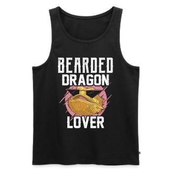 Bearded Dragon Lover Animal Bearded Dragon Pet - Men's Premium Organic Tank Top - black - Front - AI Model Male 178 light (178cm)