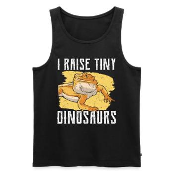 Ich Ziehe Winzige Dinosaurier Auf Bearded Dragon - Männer Premium Bio Tank Top - Schwarz - Vorne - AI Model Male 178 light (178cm)
