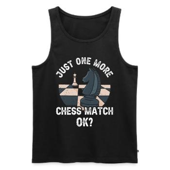 Une seule partie d’échecs de plus Ok Chess Chess Club - Débardeur bio Premium Homme - noir - Devant - Michal (187cm)