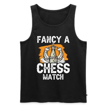 Fancy a chess game Chess player - Men's Premium Organic Tank Top - black - Front - Michal (187cm)