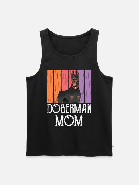 Doberman Mama Girls Dogs Dobermans Doberman - Men's Premium Organic Tank Top - black