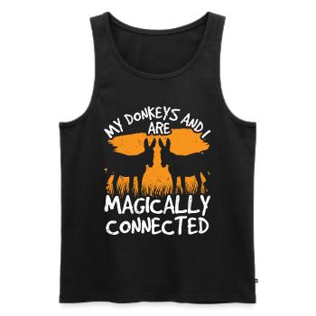 Meine Esel Und Ich Sind Magisch Verbunden Süß Tier - Männer Premium Bio Tank Top - Schwarz - Vorne - Michal (187cm)