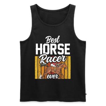Bester Pferderennen Reiter Aller Zeiten Pferd - Männer Premium Bio Tank Top - Schwarz - Vorne - AI Model Male 178 light (178cm)