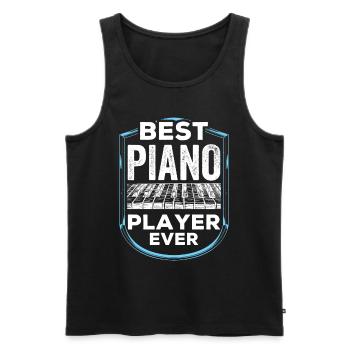 Bester Klavierspieler Aller Zeiten Musiker Klavier - Männer Premium Bio Tank Top - Schwarz - Vorne - Michal (187cm)
