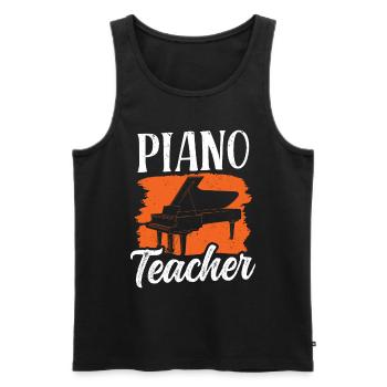 Piano teacher Piano Pianist Musician - Men's Premium Organic Tank Top - black - Front - AI Model Male 178 light (178cm)