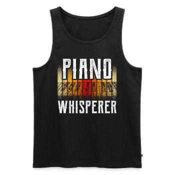 Piano Whisperer Piano Whisperer Pianiste - Débardeur bio Premium Homme - noir - Devant - Michal (187cm)