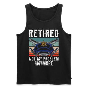 In retirement, no longer my problem policeman - Men's Premium Organic Tank Top - black - Front - Michal (187cm)