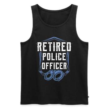 Retired police officer Pensioner Policeman Pension - Men's Premium Organic Tank Top - black - Front - Michal (187cm)