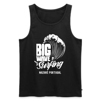 Big Wave Surfing Nazaré Portugal Surfer Surfen - Débardeur bio Premium Homme - noir - Devant - Michal (187cm)