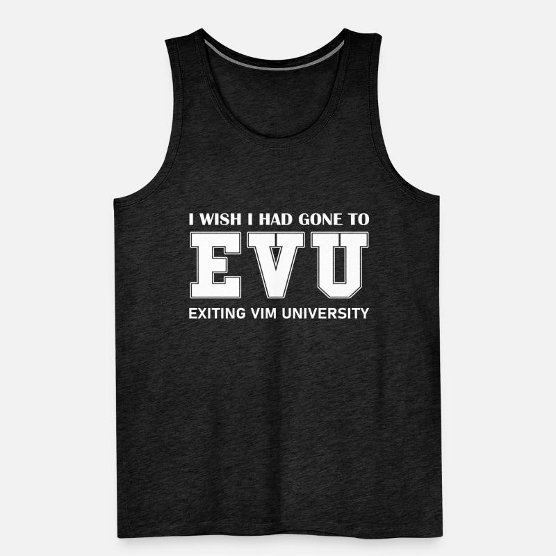 Exiting VIM University for Linux Nerds and Coders Männer Premium Bio Tank Top