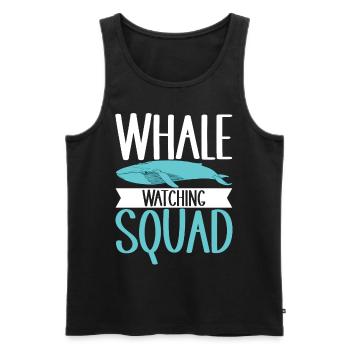 Whale Watchers - Men's Premium Organic Tank Top - black - Front - Michal (187cm)