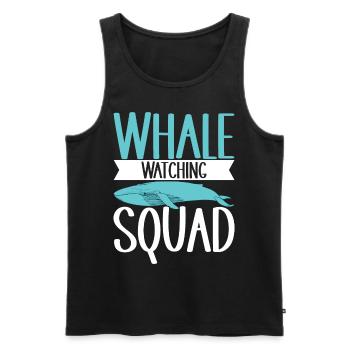 Whale Watchers - Men's Premium Organic Tank Top - black - Front - Michal (187cm)