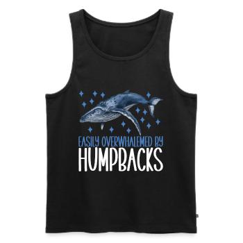 Whale Watchers - Men's Premium Organic Tank Top - black - Front - Michal (187cm)