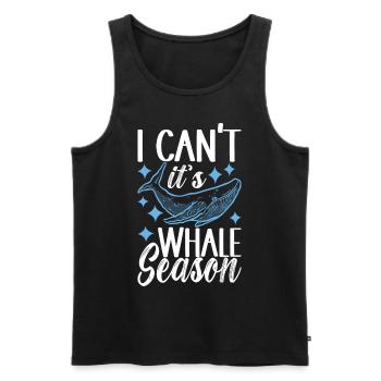 Whale Watchers - Men's Premium Organic Tank Top - black - Front - Michal (187cm)