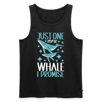 Whale Watchers - Men's Premium Organic Tank Top - black - Front - Michal (187cm)