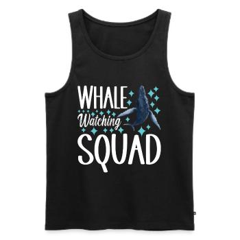 Whale Watchers - Men's Premium Organic Tank Top - black - Front - Michal (187cm)