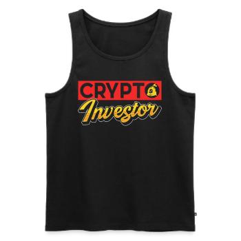 Krypto Investor Crypto Investieren Anleger Anlegen - Männer Premium Bio Tank Top - Schwarz - Vorne - Michal (187cm)