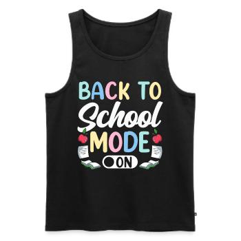 Mode retour à l’école Un enseignant de retour à l’école - Débardeur bio Premium Homme - noir - Devant - AI Model Male 178 light (178cm)