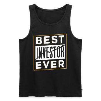 Best investor ever Investors invest - Men's Premium Organic Tank Top - black - Front - Michal (187cm)