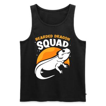 Bearded Dragon Squad Pet Bearded Dragon Animal - Débardeur bio Premium Homme - noir - Devant - AI Model Male 178 light (178cm)
