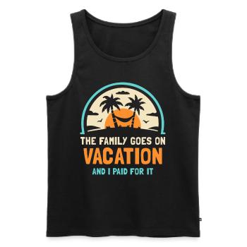 Familie Fährt In Den Urlaub Und Ich Habe Bezahlt - Männer Premium Bio Tank Top - Schwarz - Vorne - Michal (187cm)