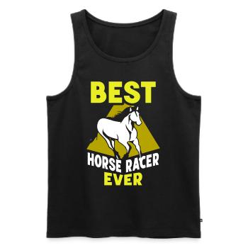 Bester Pferderennen Reiter Aller Zeiten Pferd - Männer Premium Bio Tank Top - Schwarz - Vorne - AI Model Male 178 light (178cm)