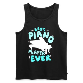 Bester Klavierspieler Aller Zeiten Musiker Klavier - Männer Premium Bio Tank Top - Schwarz - Vorne - Michal (187cm)