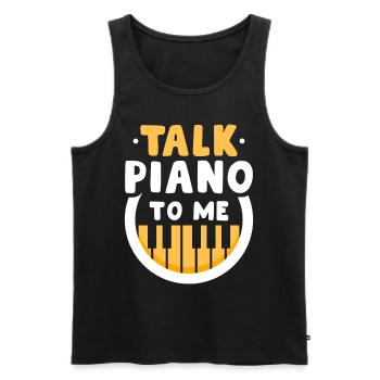 Parlez piano avec moi Pianiste Musicien - Débardeur bio Premium Homme - noir - Devant - Michal (187cm)