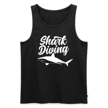 Shark diving Shark diving Shark Sharks Shark - Men's Premium Organic Tank Top - black - Front - AI Model Male 178 light (178cm)