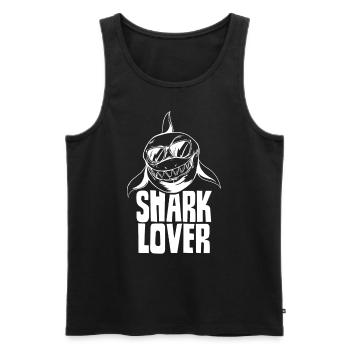 Shark lover Sharks Shark Shark Diving Shark Tooth - Men's Premium Organic Tank Top - black - Front - AI Model Male 178 light (178cm)