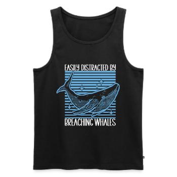 Whale Watchers - Men's Premium Organic Tank Top - black - Front - Michal (187cm)