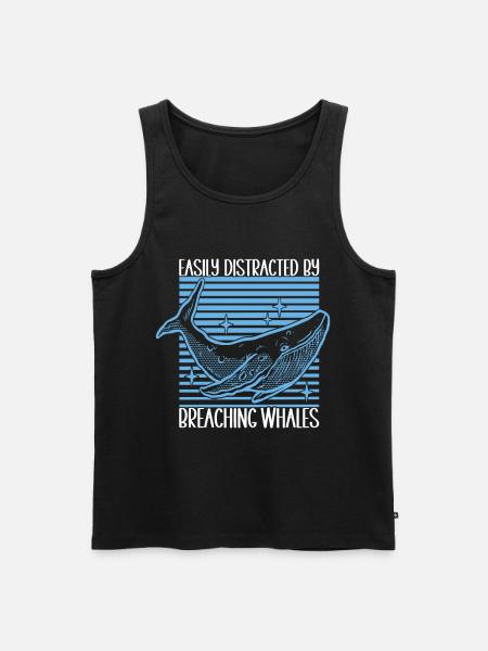 Whale Watchers - Men's Premium Organic Tank Top - black