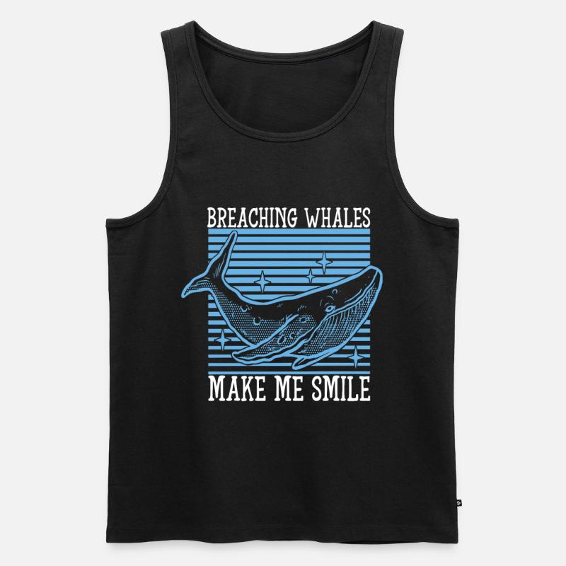 Wale Walbeobachter - Männer Premium Bio Tank Top - Schwarz