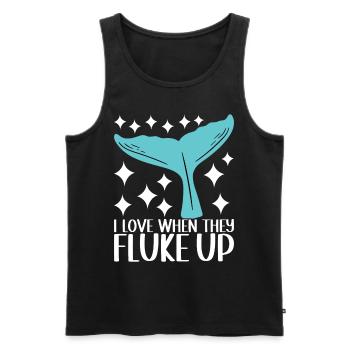 Whale Watchers - Men's Premium Organic Tank Top - black - Front - Michal (187cm)