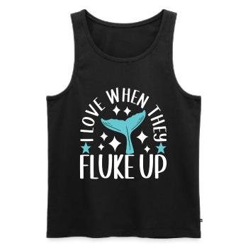 Whale Watchers - Men's Premium Organic Tank Top - black - Front - Michal (187cm)