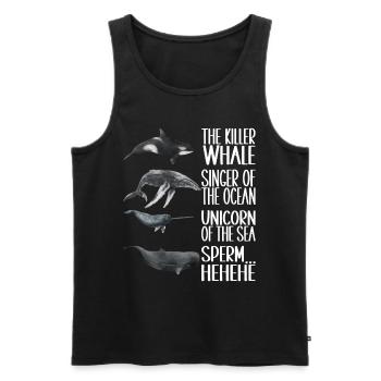 Whale Watchers - Men's Premium Organic Tank Top - black - Front - Michal (187cm)