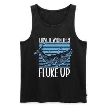 Whale Watchers - Men's Premium Organic Tank Top - black - Front - Michal (187cm)