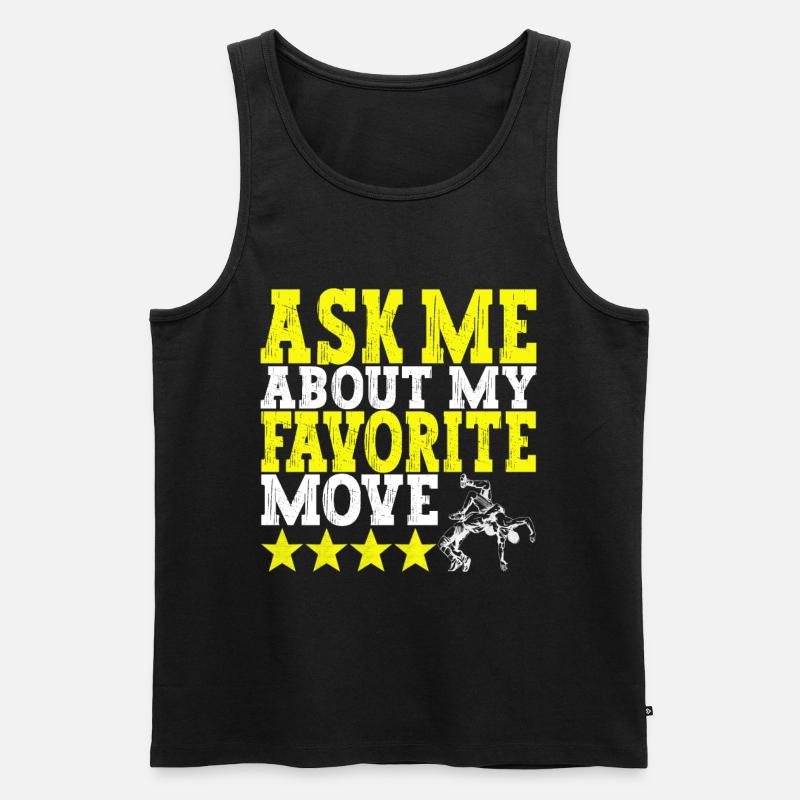 Wrestling Ringen Ringer - Männer Premium Bio Tank Top - Schwarz