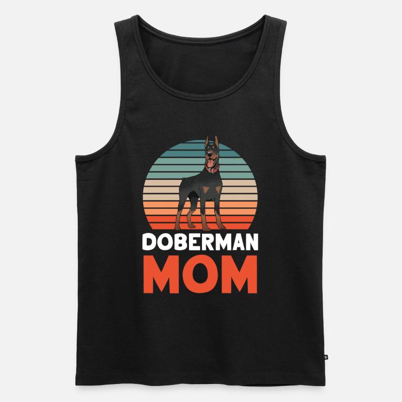 Dobermann Mama Doberman Hunde Dobermänner - Männer Premium Bio Tank Top - Schwarz