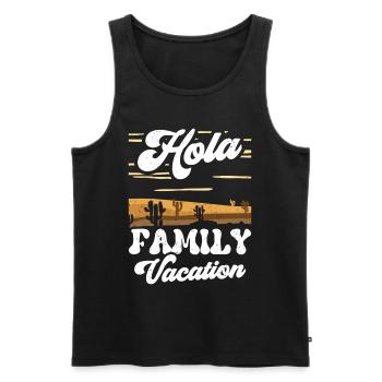 Hola Family Holiday Family Family Holidays - Men's Premium Organic Tank Top - black - Front - AI Model Male 178 light (178cm)