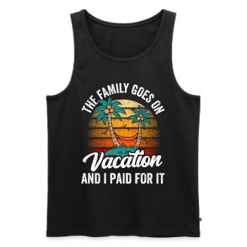 Familie Fährt In Den Urlaub Und Ich Habe Bezahlt - Männer Premium Bio Tank Top - Schwarz - Vorne - Michal (187cm)