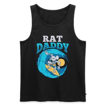 Rat Daddy Rat Papa Boy Type Rat Animal Cute - Men's Premium Organic Tank Top - black - Front - AI Model Male 178 light (178cm)