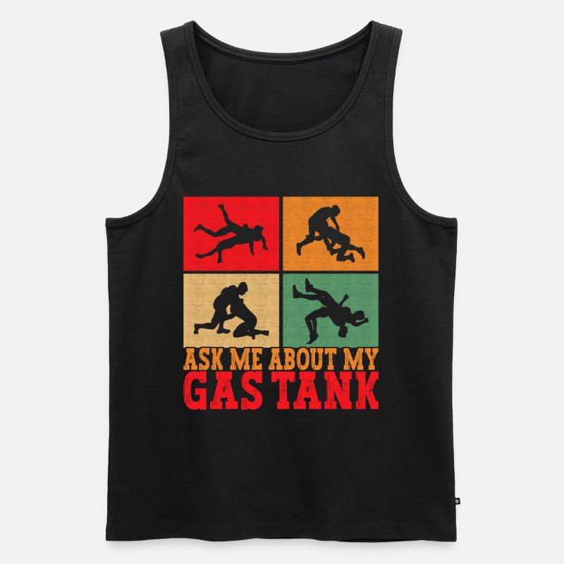Wrestling Ringen Ringer - Männer Premium Bio Tank Top - Schwarz