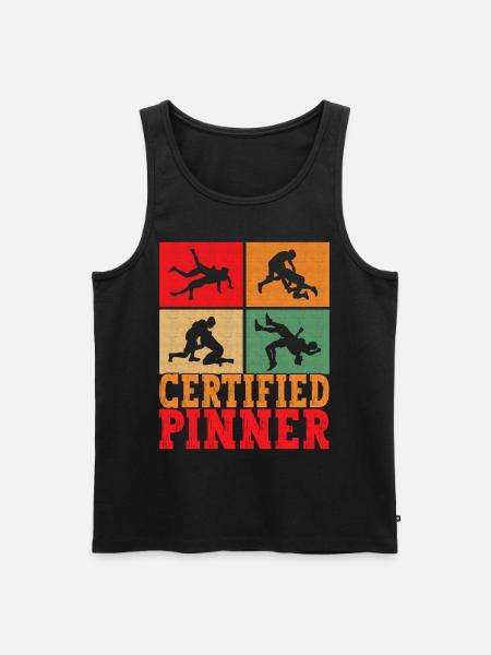 Wrestling Ringen Ringer - Männer Premium Bio Tank Top - Schwarz