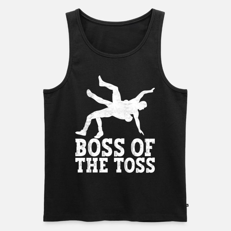 Wrestling Ringen Ringer - Männer Premium Bio Tank Top - Schwarz