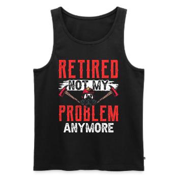 À la retraite, ce n’est plus mon problème Pension pensionnée - Débardeur bio Premium Homme - noir - Devant - Michal (187cm)