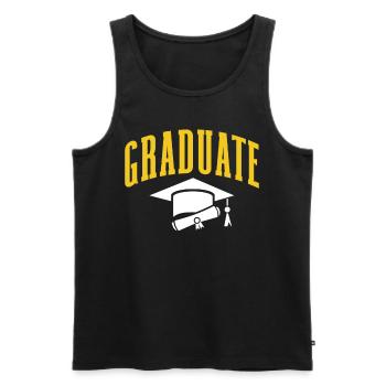 Graduate Graduates Graduated Firm Graduated - Men's Premium Organic Tank Top - black - Front - AI Model Male 178 light (178cm)