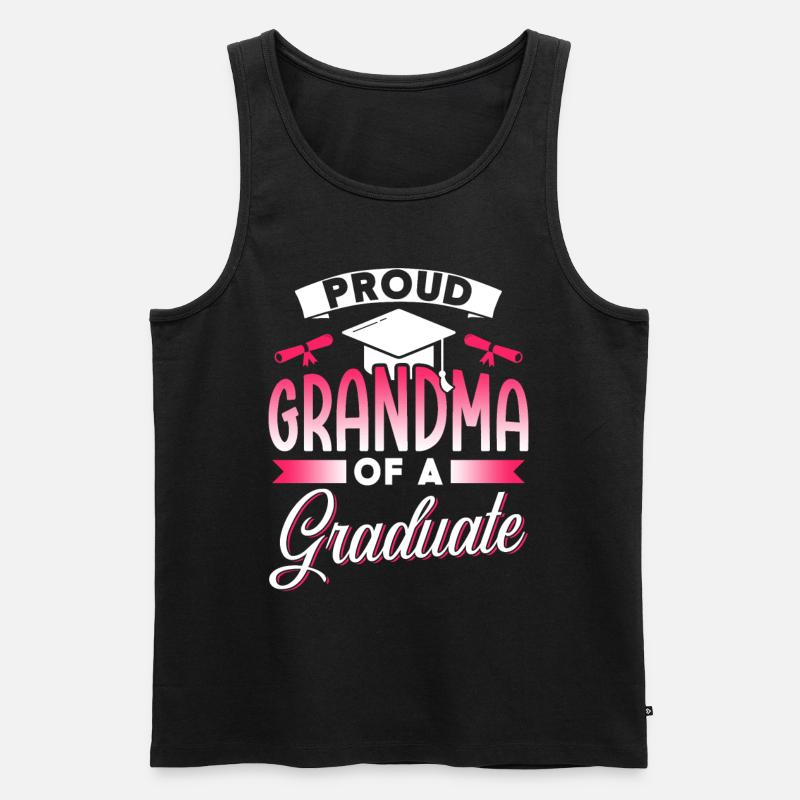 Stolze Großmutter Eines Absolventen Absolvent - Männer Premium Bio Tank Top - Schwarz