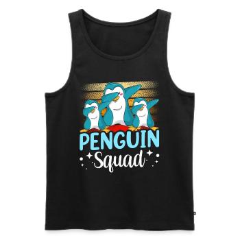 Penguin Team Animal Lovers Pingouins Mignon - Débardeur bio Premium Homme - noir - Devant - Michal (187cm)